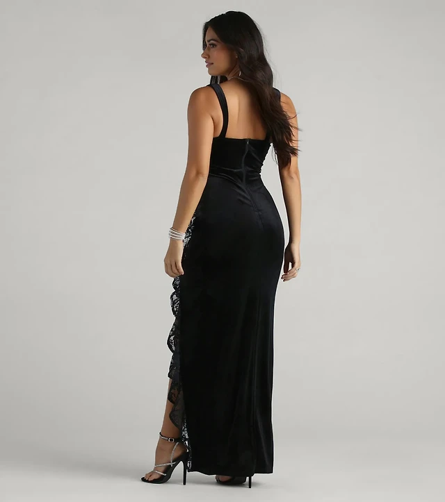 cece formal velvet lace sweetheart long dress Windsor Cece Formal Velvet Lace Sweetheart Long Dress at Foxvalley Mall in  Aurora, IL