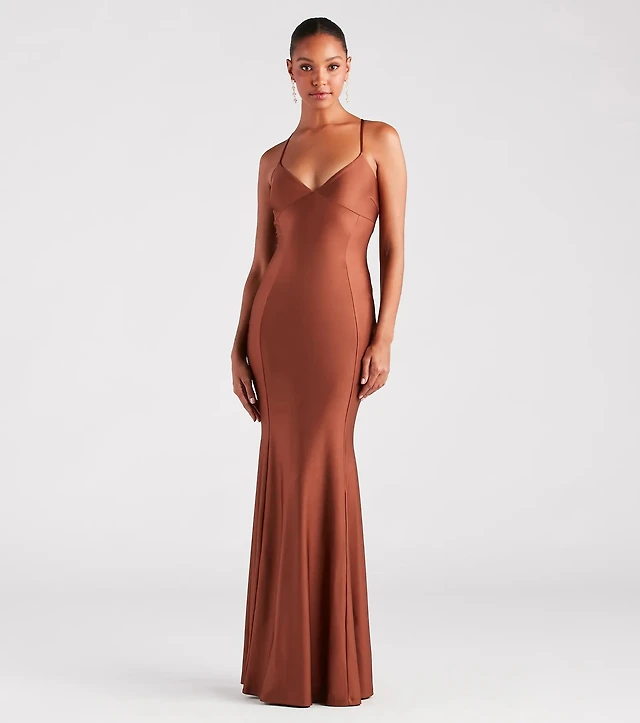 jianne formal lace-up back long dress Windsor Jianne Formal Lace-Up Back Long Dress