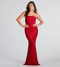 Ana Formal Rhinestone Cowl Back Long Dress