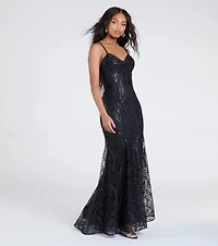 Anna Bustier Mermaid Glitter Sequin Formal Dress