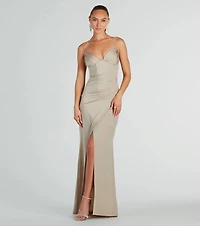 Kylie Formal Knit Corset Mermaid Long Dress