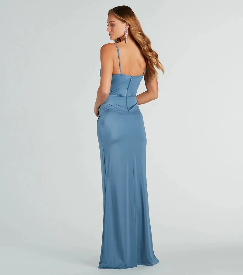 Kylie Formal Knit Corset Mermaid Long Dress