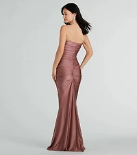 Eliena Formal Rhinestone Strap Mermaid Dress