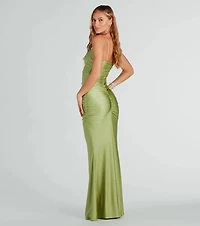 Eliena Formal Rhinestone Strap Mermaid Dress