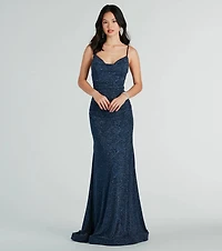 Shay Formal Lurex Glitter Dress
