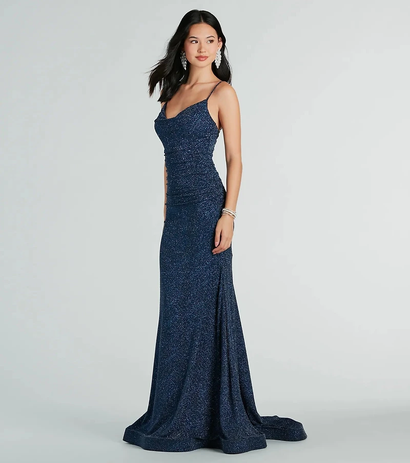 Shay Formal Lurex Glitter Dress