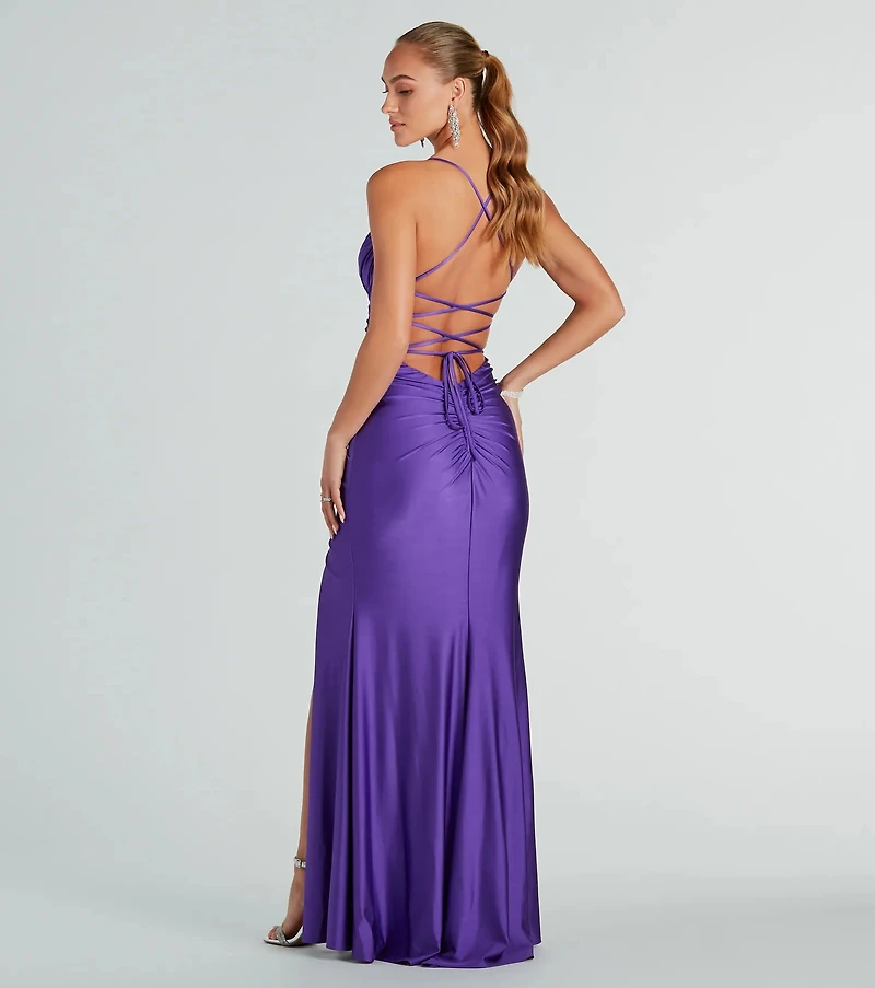 Marlena Formal Lace-Up Mermaid Long Dress