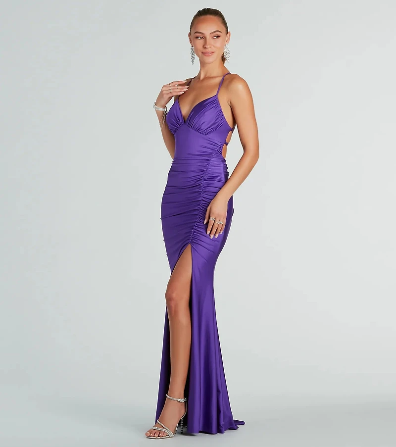 Marlena Formal Lace-Up Mermaid Long Dress