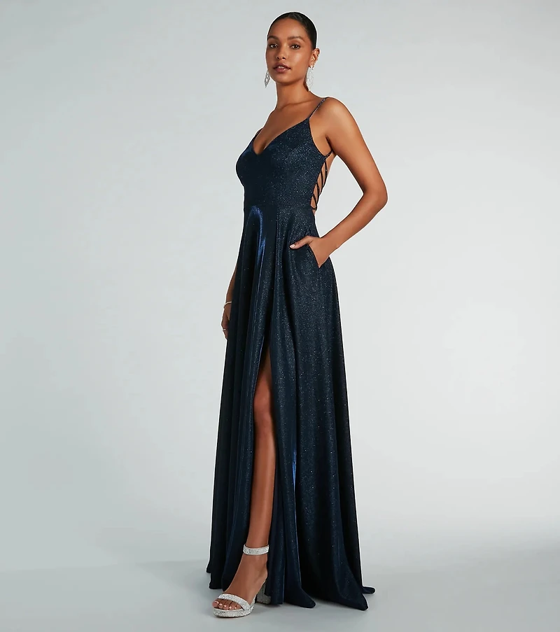 Sally Lattice Back A-Line Ball Gown