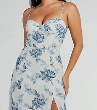 Adeline Sweetheart Floral A-Line Formal Dress