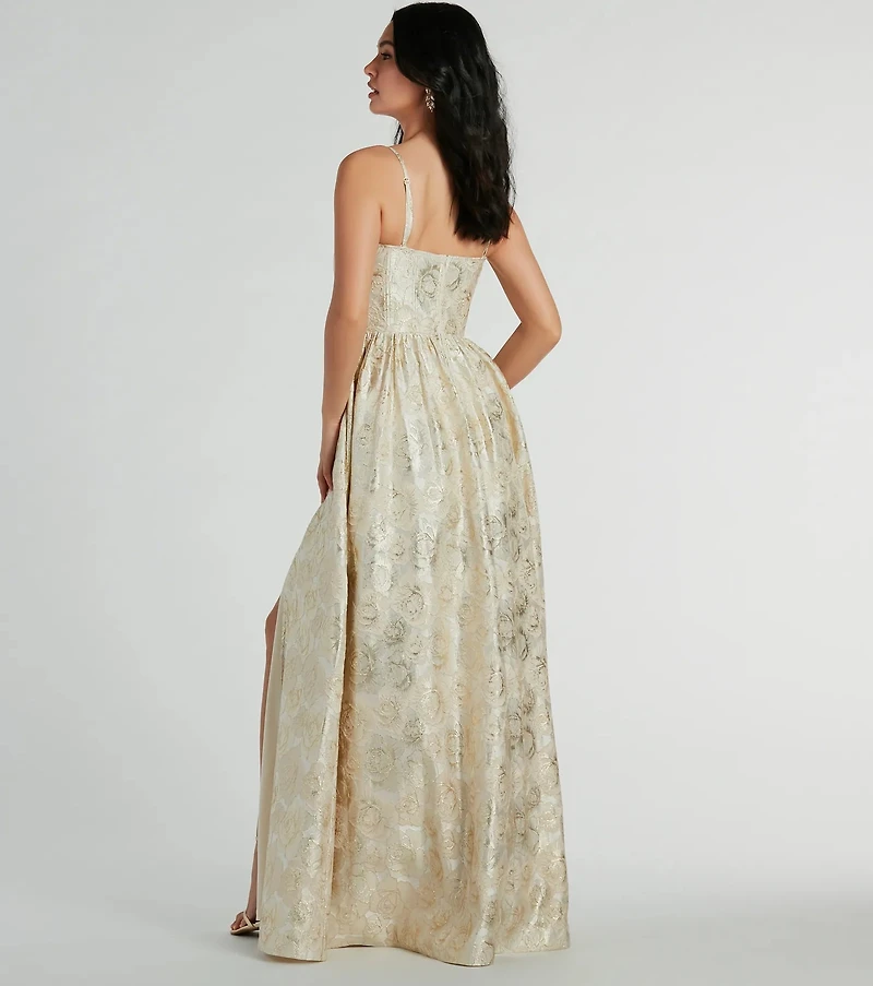 Windsor Hailee Corset Floral Jacquard A-Line Formal Dress at Hamilton Place  in Chattanooga, TN