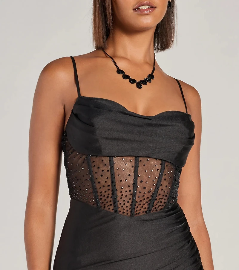 Windsor Sadie Rhinestone Corset Open Back Mermaid Formal Dress at Foxvalley Mall in Aurora, IL Windsor Sadie Rhinestone Corset Open Back Mermaid Formal Dress at Foxvalley Mall in Aurora, IL