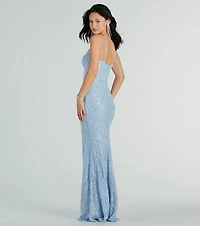 Kailani Formal Sequin Slit Mermaid Dress