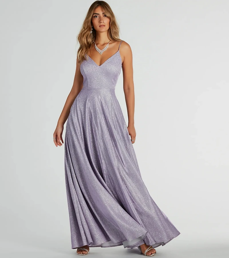 Sally Lattice Back A-Line Ball Gown