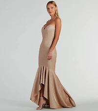 Kimora Strapless High Low Mermaid Formal Dress
