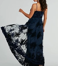 Thelma Sweetheart A-Line Velvet Tulle Dress