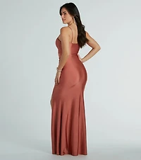 Marsha Cowl Neck Mermaid Formal Dress
