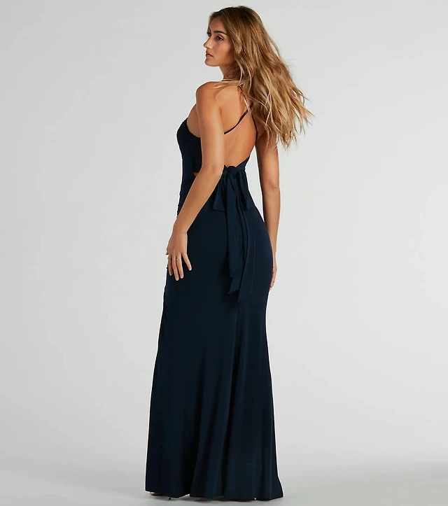 ashley sleeveless bow mermaid formal dress Windsor at Foxvalley Mall in Aurora, IL Mexican dress plus size