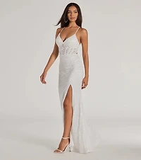 Teresa Lace-Up Corset Mermaid Lace Formal Dress