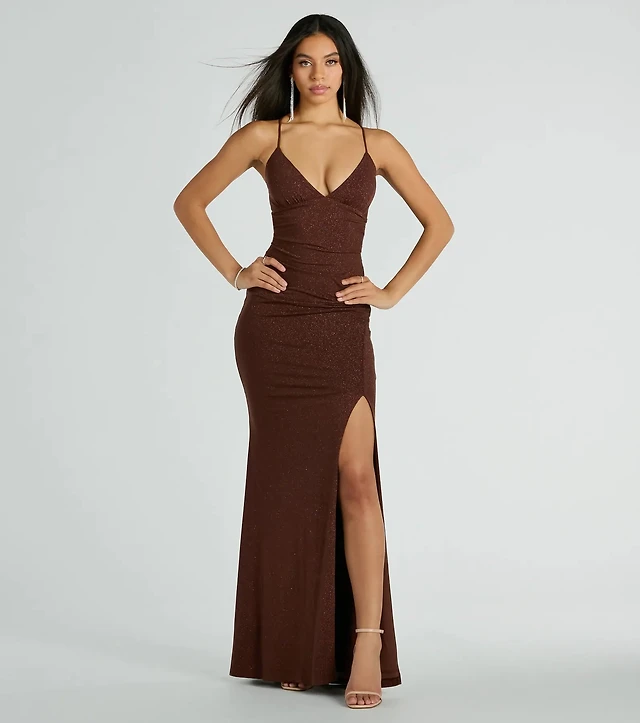 rebecca glitter knit a line formal dress Margot A-Line Midi Dress by ERDEM