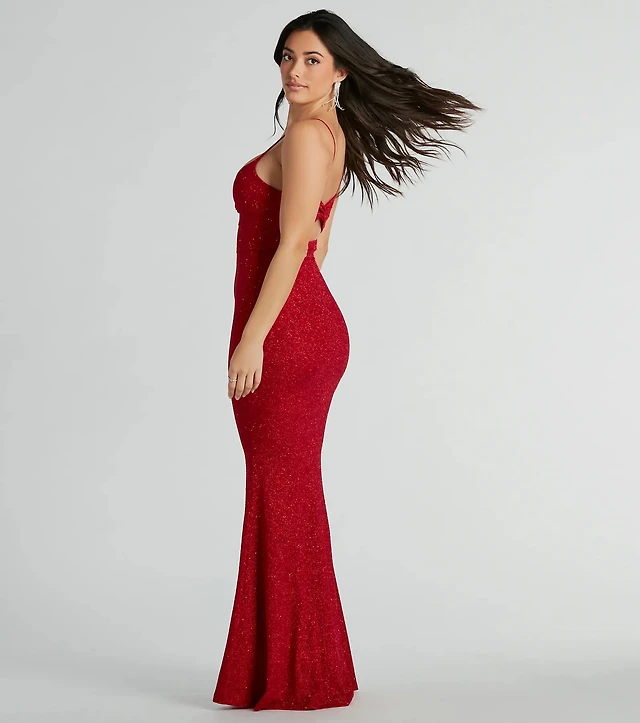 sophie glitter knit mermaid dress Windsor Sophie Glitter Knit Mermaid Dress