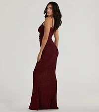 Wendy Sleeveless Mermaid Glitter Formal Dress