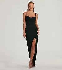 Fran Formal Crepe Sweetheart Column Dress