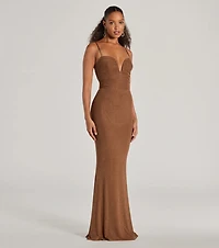 Avianna Formal Rhinestone Mesh Mermaid Dress
