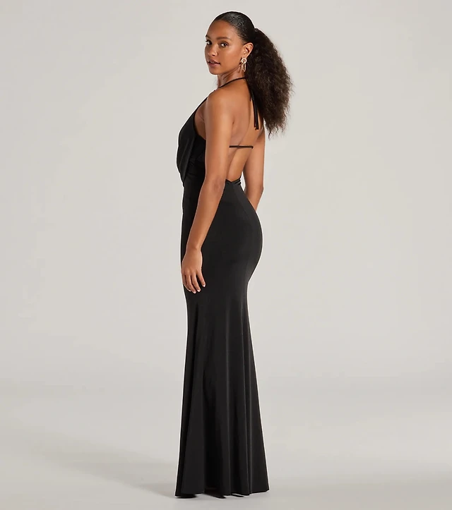 Hollister Open-Back Crepe Halter Dress | Liberty Center Hollister Open-Back Crepe Halter Dress | Liberty Center