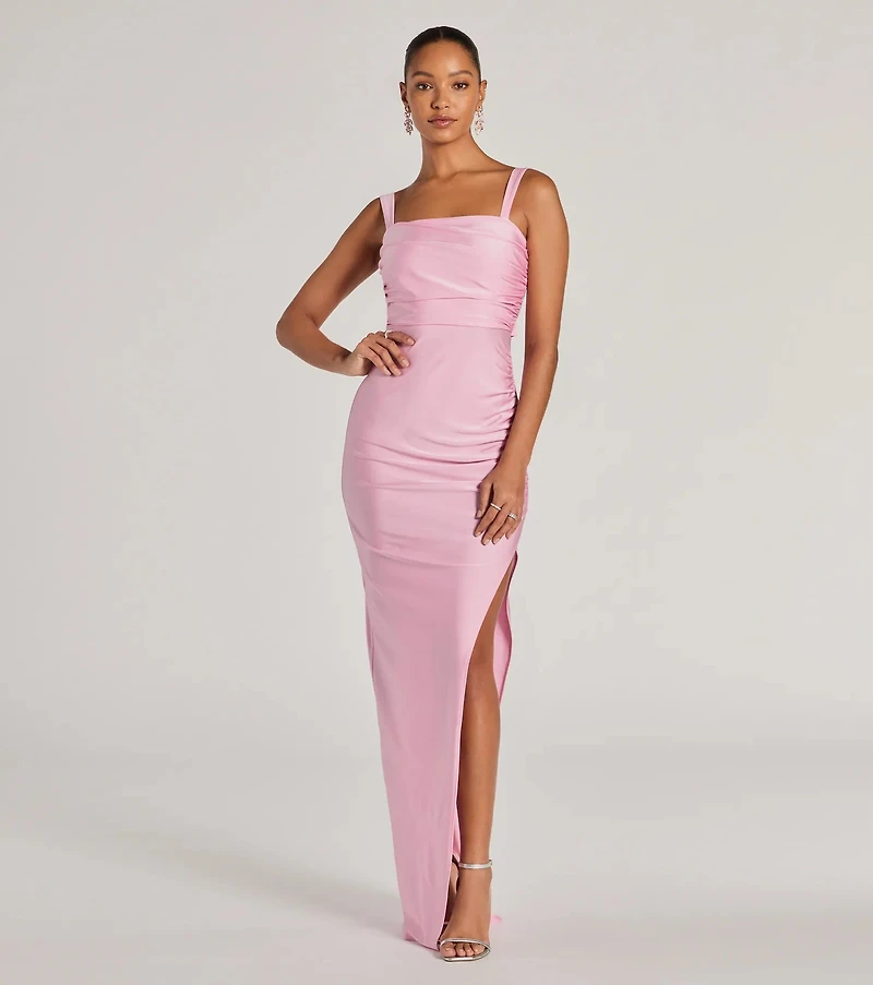 Aliza Backless High Slit Slim-Fit Formal Dress