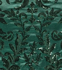 Marisol Lace-Up Column Sequin Satin Formal Dress