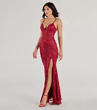Elodie Beaded Floral Lace Mermaid Dress