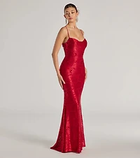 Haisley Open Back Floral Lace Mermaid Dress