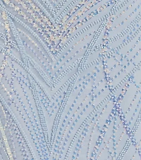 Liv Sleeveless Beaded Sequin Mermaid Dress
