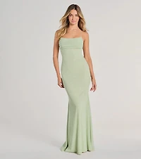 Molly Lace-Up Mermaid Glitter Formal Dress