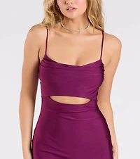 Celia Formal Cutout High Slit Column Dress