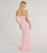 Taryn Strapless Sequin Beaded Mermaid Dress