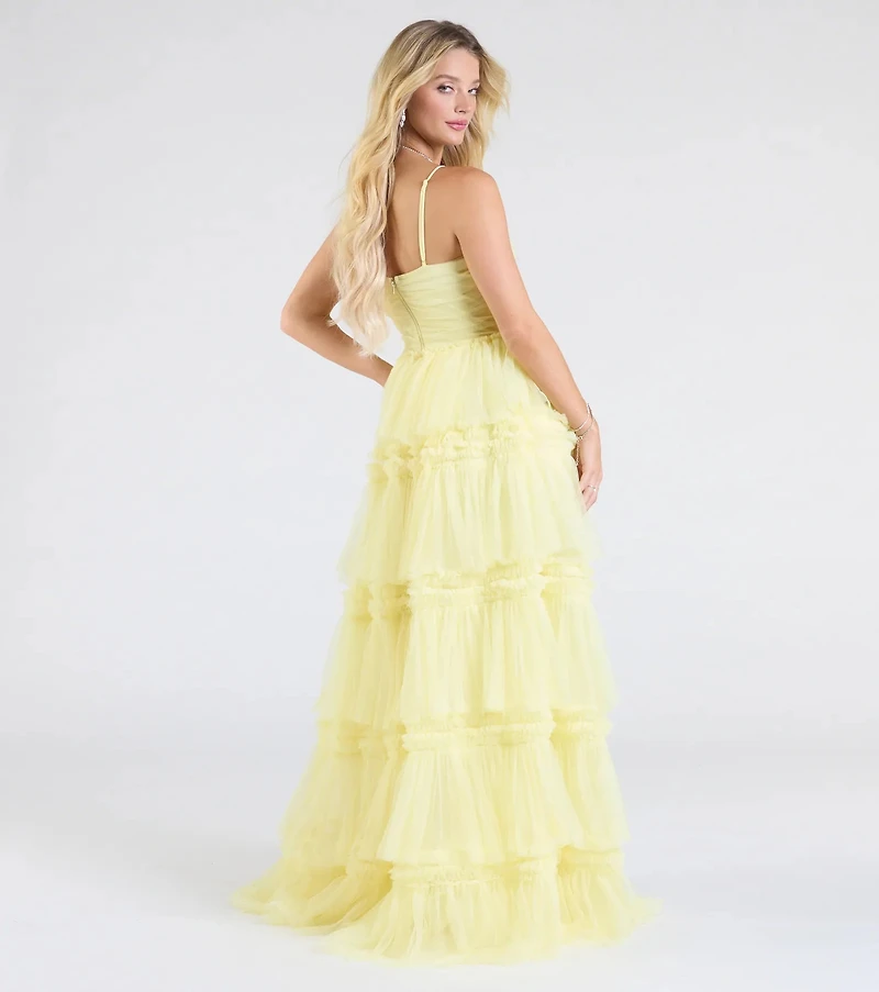 Harper Corset Ruffle A-Line Formal Dress