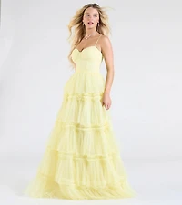 Harper Corset Ruffle A-Line Formal Dress