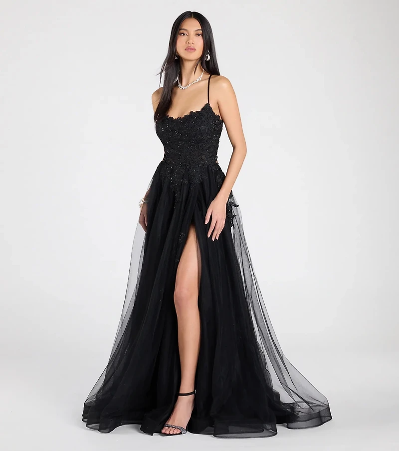 Windsor Julia Lace-Up Corset Slit A-Line Formal Dress at Hamilton Place in  Chattanooga, TN