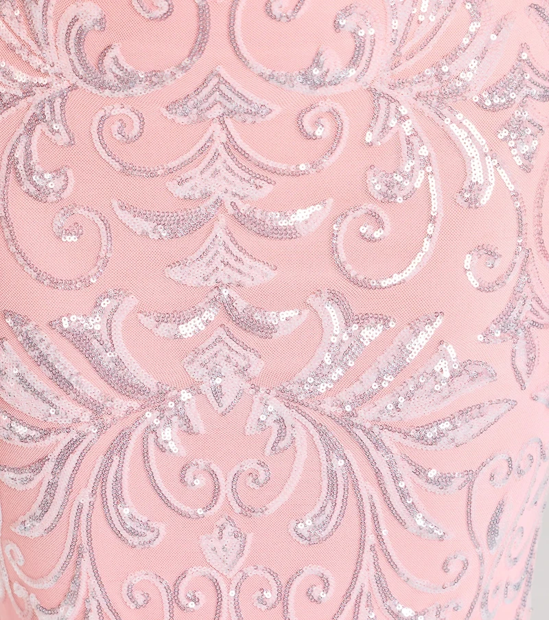 Claire Lace-Up Sequin Mermaid Dress