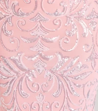 Claire Lace-Up Sequin Mermaid Dress
