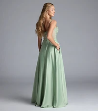 Antonina Sweetheart Corset A-Line Satin Formal Dress