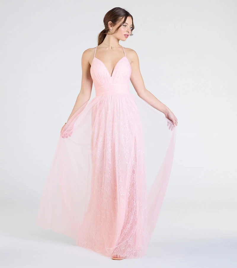 Kimora Lace Tulle A-Line Formal Dress