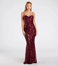 Jessie Sweetheart Mermaid Sequin Formal Dress