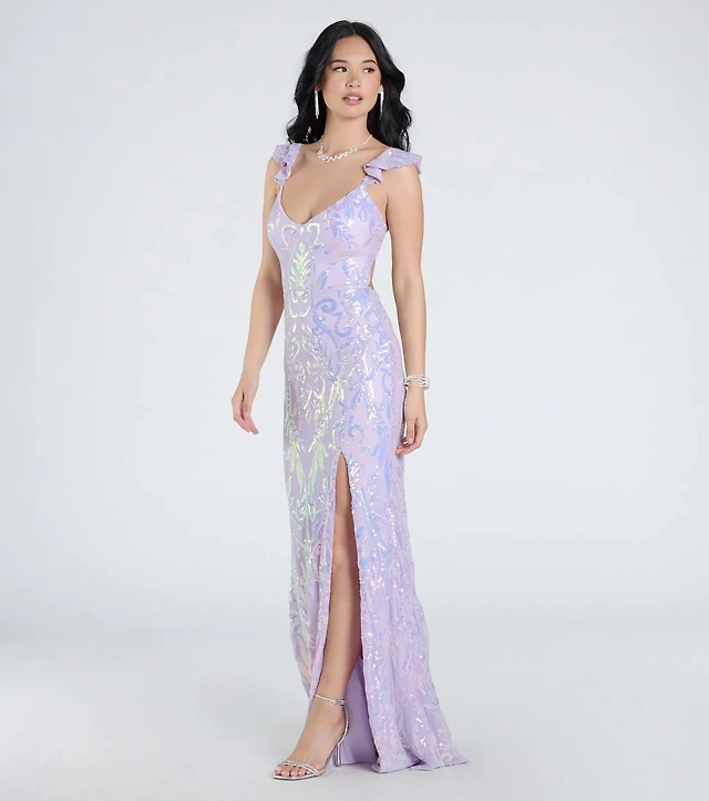 green and brown maxi dress Amaya Strapless Chiffon Maxi Dress / Green Fluid Reverie Print | MESHKI