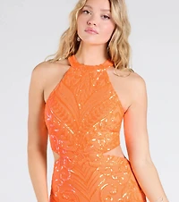 Franny Open Back Sequin Formal Dress