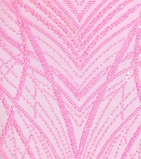 Liv Sleeveless Beaded Sequin Mermaid Dress