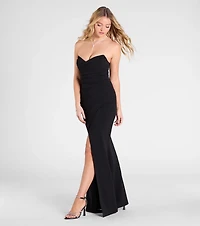 Maude Strapless High Slit Mermaid Dress