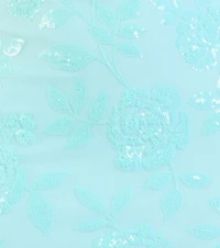 Kimber High Slit Floral Sequin Mermaid Dress